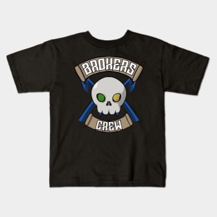 Brokers crew Jolly Roger pirate flag Kids T-Shirt